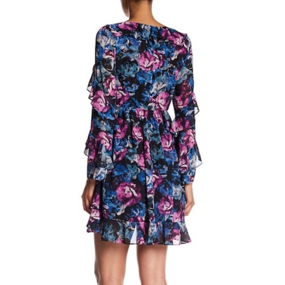 HP❤️New!Laundry by Shelli Segal Floral RuffleDress - Picture 2 of 2